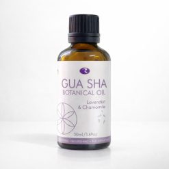 Gua Sha Botanical Oil 50ml bottle with lavender and chamomile by Ramedicare